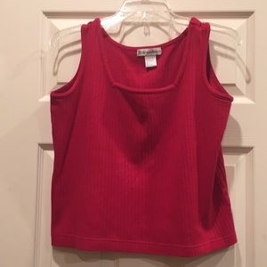 Dress Barn cotton square neck sleeveless crop top